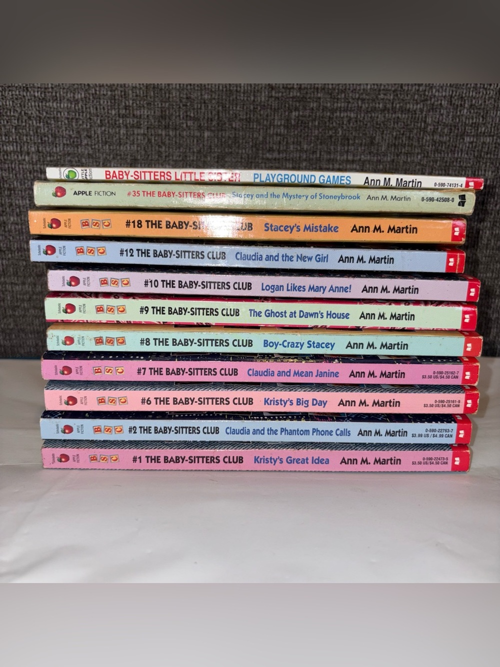 Lot Of 10 Vintage Babysitters Club Chapter Books & 1 Babysitters Little Sister